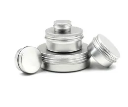 wholesale Aluminium-Blechdose, 60 ml, nachfüllbare Behälter, transparenter Schraubdeckel, runde Blechbehälter-Flasche für kosmetische Lippenbalsam-Creme ZZ