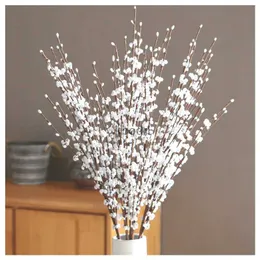 Künstliches Blumengrün, 5 Stück, 12 Köpfe, 75 cm lang, künstliche Blume, Winterjasmin, Folk-Pip-Beere, für Hochzeit, Zuhause, Party, Hotel, Tischvase, Weihnachtsdekoration, YQ240125