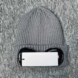 CP dwa okulary obiektywne gogle czapki mężczyźni Czapki Czapki Czapki Czapki Outdoor Kobiety UNSEX Zimowa czapka Grey Bonnet Gorros Company 2024 Zima 017US9