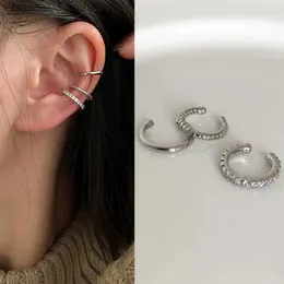 stud 3pcs/مجموعة مقاطع حرك للنساء للجنسين الحد الأدنى من الأزياء الأزياء الأقراط مجموعات الأذن كفة ثقب مزيفة على القرط Q240125