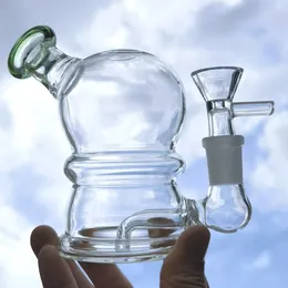 Cachimbo de água de vidro de 4,7 polegadas Bong Shisha Cachimbo de vidro grosso Bubbler + tigela