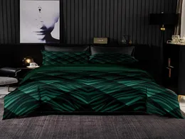 Set di biancheria da letto Copripiumino modello verde stile astratto 264x228 con federaCopripiumino 210x210 Set super king Set lenzuola1964487