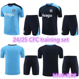 24 25 CFC Adult Soccer Jersey Kit Short Sleeve TrackSuit Pulisic 2024 2025 Mount Havertz Sterling Jorginho Suit Koulibaly Kante Track Suits Set Kids
