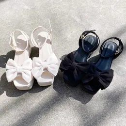 Dress Shoes Fairy Spliced Bow Women Elegant Ankle Buckle Sandals Summer Zapatos Mujer Japanese Vintage Moda Chaussure Femme