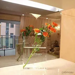 2PCS Wazony książka wazon akrylowa wazon wazon wazon regora dekoracja stolika wodna wazon kwiat dekoracja domu