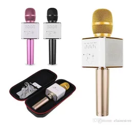 Q7 microphones المحمولة اللاسلكية KTV مع ميكروفون ميكروفون مكبر الصوت للهواتف الذكية المحمولة كاريوكي لاعب التجزئة Box2044927