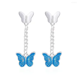 Dangle Oorbellen Delicate Vlinder Kwastje Voor Vrouwen Meisjes Koreaanse Mode Insect Hanger Studs DIY Sieraden Accessoires Geschenken