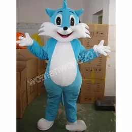 Mascot De Gato Azul Simulación De Vestuario De 153,93 € DHgate