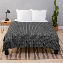 Coperte Motivo geometrico grigio. Coperta trapuntata in velluto per neonati