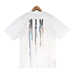 Camisetas para hombre con estampado de letras coloridas, camiseta de manga corta para hombre, trajes de diseñador, camiseta para hombre, camiseta con cuello redondo de primavera 432