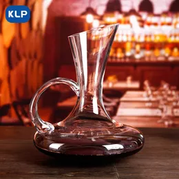 KLP Decantador de vidro de cristal com decantador sem chumbo divisor de vinho tinto garrafa pote vermelho casa estilo europeu 240119