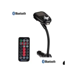 Bluetooth Car Kit Lcd Sn Hands Fm Transmitter Usb Charger Wireless Modator With Remote Drop Delivery Mobiles Motorcycles Electronics Dhd9T