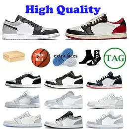 Top Quality Jumpman Unc Low Basketball Shoes Universidade Azul Hyper Royal Court Roxo Luz Smoky Cinza Pinho Verde Sombra Reverse Bred Sports Homens Mulheres Sapatilhas