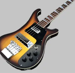 4003 Electric Bass Guitar, Satin Finish Retro Sunburst, Upgrade Justerable Bridge tillgänglig, Black PickGuard, High Quality