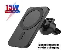Supporto magnetico per presa d'aria per caricabatterie wireless per auto QI da 15 W per telefono Magsafe 13 12 11 Pro X Max Supporto automatico con supporto magnetico per ricarica rapida 223964168