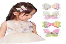 Birls Hair Bows Bows Three Layer Glitter Kids Hairpins equins requins Butterfly Bows Princess Cypdress Association9509528