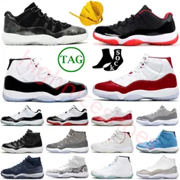 Jumpman 11 11s Basketball Shoes Mens Women Gamma Blue Cherry Cool Grey Cement Jubilee 25th Anniversary Bred low Neapolitan trainers sports sneakers Retros