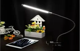 6W LED -flexibelt bordsljus justerbara skrivbordslampor USB 18LED -klipp på nattljus Läsning Kontorsbordslampor LED inomhusbelysning9431123