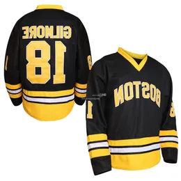 Mens Boston Happy Gilmore 18 Adam Sandler 1996 Movie Hockey Jersey Stitched IN STOCK Fast Shipping S-X 85