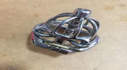New Stainless Steel Stealth Lock Device With Catheter Cock Cage Penis Lock Cock Ring Belt9844599