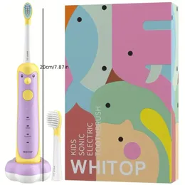 WHITOP ED01 Avocado Electric Toothbrush For Kids Rechargeable Sonic Electronic Power Toothbrushes, IPX8 Waterproof, 3 Modes Wireless Charging Toothbrush