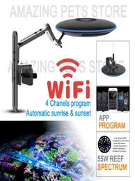 Zetlight UFO 8600m 55W WiFi Programlanabilir Tuzlu Su Deniz Su Akvaryumu LED Işık Deniz Işıkları Mercan Resif Balık Tankı Aydınlatma Y200921824911