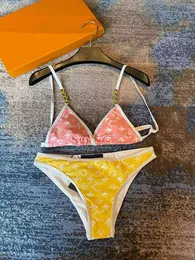 Bikini para mujer Bikini de color en contraste Trajes de baño de diseñador para mujer Trajes de baño de diseñador Trajes de baño para mujer Diseñador sexy G Bikini Traje de baño de dos piezas Traje de baño de moda F12