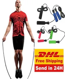 US STOCK Exercício Aeróbico Colorido Boxe Pular Corda de Pular Rolamento Ajustável Velocidade Fitness Preto Unissex Mulheres Homens Jumprope FY67634281