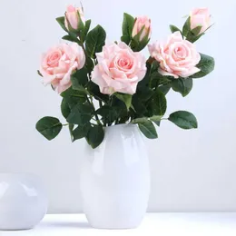 Faux Floral Greenery DIY Braut Künstliche Blumenköpfe Rose Pfingstrose Heimdekoration Zubehör Kreative Hochzeit Künstliche Blumen Seidenblume YQ240125