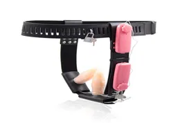 Narzędzia seksualne na sprzedaż skórzany pas z wibracją wtyczka analna pochwowa urządzenie seksualne zabawki bdsm zestaw bandażowy dla kobiety. J1905252686598