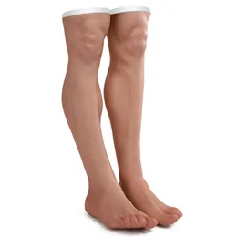 Acessórios de traje próteses de capa realista para esconder cicatriz pés de silicone mangas de tornozelo artificial homem pé caso