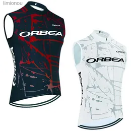 Herrtankar New Orbea Orca Cycling Jersey Summer Men Road Cykel Vest Ropa Ciclismo Team Pro Riding Sleeveless Bicycle Maillot T-Shirtl240124