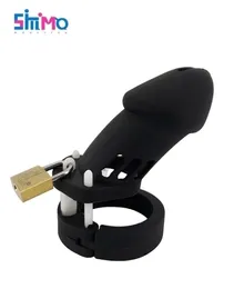 SMMQ Anello per pene in silicone CB6000 Gabbia Cinque dimensioni per giocattoli sessuali testistici Barella per palle da uomo Negozio gay 2207045233634