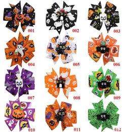 3quotpumpkin tryckt band hårbågar Girls Halloween Dance Party Hair Clip Kids Hairgirps Barrettes Hårtillbehör3553056