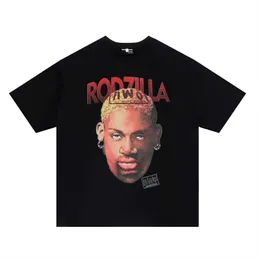 Деннис Баг Родман модная футболка винтажная американская High Street с половиной рукавом Os круглый вырез пара короткая