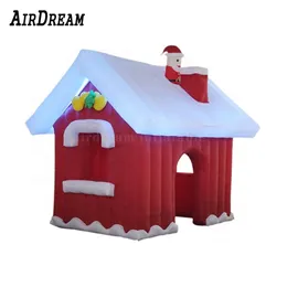 Design di alta qualità all'ingrosso Decorazione per esterni Casa di Natale gonfiabile, Blow Up Babbo Natale Tenda, Light Light Babbo