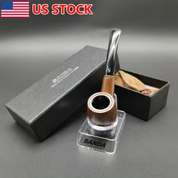 4.5 inch Rosewood Smoking Pipe Classic Hand Pipe Bubbler Wooden Bong Stand Pipes