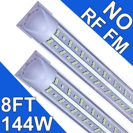 8 أقدام LED Shop Lights 144W 96inch 144000 LM LED تحت ضوء الخزانة ، T8 TUBE FING FINGURE FOR 8FT Shop Light Seiling Factory Garages Usastock