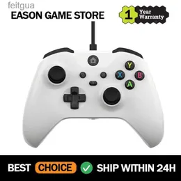 Kontrolery gier joysticks przewodowy kontoll gier na PC Xbox One S X Console USB Podwójny silnik Liniowy Polecenie gier z portem słuchawkowym 3,5 mm YQ240126