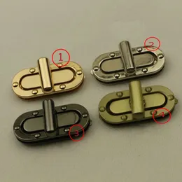 10 st Oval Sharp Hardwar Accessories Metal Clasp Turn Lock Twist Lock Diy Handväska Purse Stängning Bag Delar Tillbehör 240119