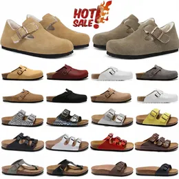 Bostons Clogs Designer OG pelliccia tazz fibbia Sandalo Pantofola Ciabatte sandalo da donna OG Mulo in pelle Piattaforma piatta Falts Scarpa pelosa Pelle scamosciata Pelliccia da spiaggia Slide lady 12 Pelliccia calda