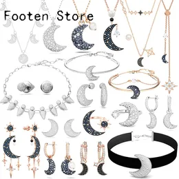 Set Luna Original 2024 New Fine Ladies Set di gioielli SIMBOLICO Mistero Stelle Luna Orecchini Collane Bracciale per le donne Regalo con logo