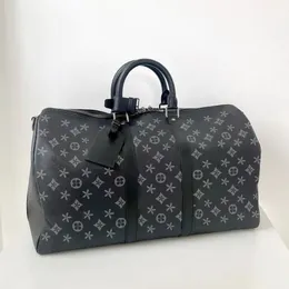 M41424 Keepall 45 50 55 Seyahat Torbası Lüks Toes Weekender Bagaj Tasarımcıları Duffle Bags Kadınlar Erkek Kahverengi Deri Çapraz Vücut Bag Moda Debriyaj Omuz Spor Salonu Çantalar