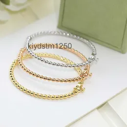 Bracelets Bangle Brand Designer Perlee Copper Bead Charm Three Colors Rose Yellow White Gold Bangles for Women Jewelry with Box Party Gift XP2N