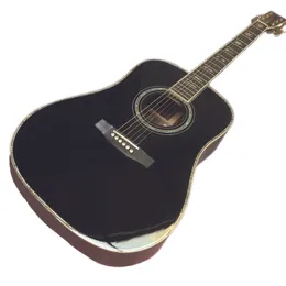 2023 41 D45 Mögel BK Färg Fast trä Kast Face hela Abalone Black Finger Acoustic Acoustic Guitar