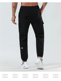 lu Mens Jogger Long Pants Sport Yoga Outfit Quick Dry ll Drawstring Gym Pockets Sweatpants Trousers Men 039;s Casual Elastic Waist fitness ll2920
