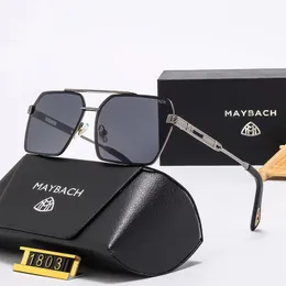 Maybachs 1803 Sonnenbrille, hochwertige Designerbrille mit Metallrahmen, europäische und amerikanische Luxus-UV400-Schutzsonnenbrille mit Box