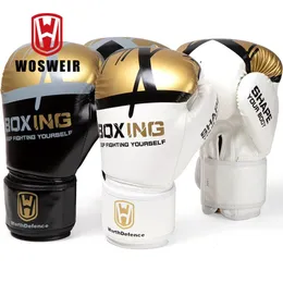 WOSWEIR Kickboxhandschuhe Männer Frauen PU Karate Muay Thai Guantes De Boxeo Free Fight MMA Sanda Training Erwachsene Kinder Ausrüstung 240125