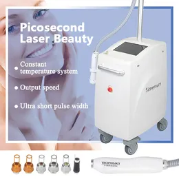 6 sonde 3 lunghezze d'onda Q Switch Correzione del pigmento laser Nd Yag Rimozione del tatuaggio Sopracciglio Lavaggio della linea degli occhi Laser a picosecondi Macchina per la cura della pelle verticale