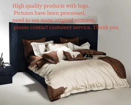 Designer Bed Comforters Set Luxury 4st Home Bedding Set Jacquard Däcke Bed Sheet Twin Single Queen King Size Bed Set Sängkläder
